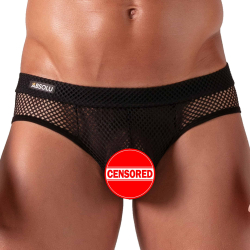 Absolu Male Seduction Bottomless Briefs - Black