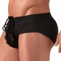 Absolu Male Lace-Up Briefs - Black