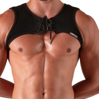 Absolu Male Lace-Up Harness - Black