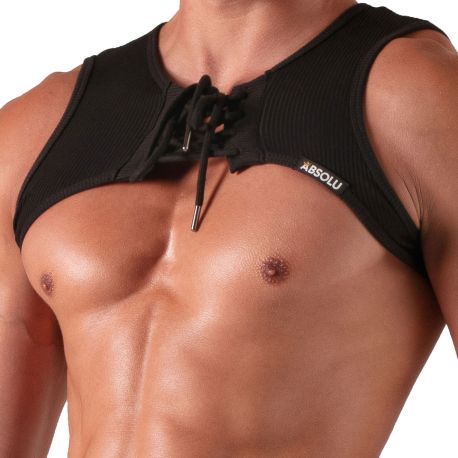 Absolu Male Harnais à Lacet Noir