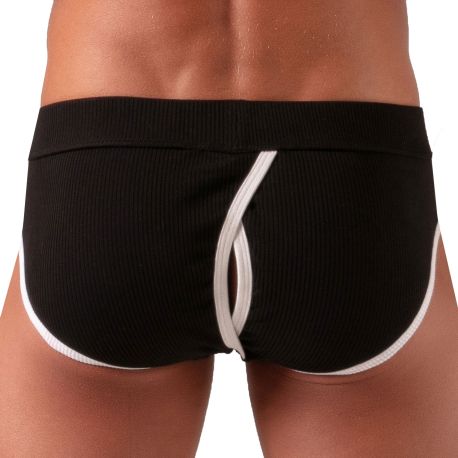 Absolu Male Slip Open Versatile Noir