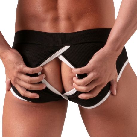 Absolu Male Versatile Open Briefs - Black