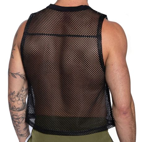 Bike Practice Sleeveless Crop Top - Black