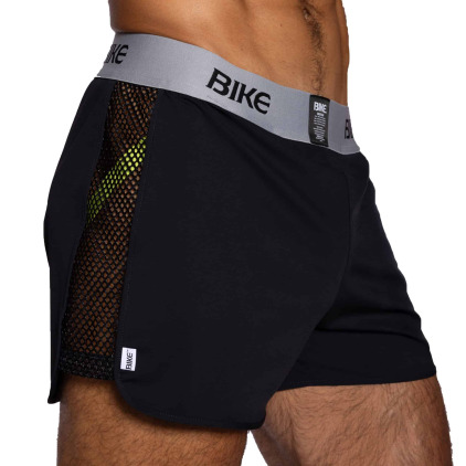 Short Jock Peek A Boo Noir Bike