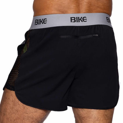 Short Jock Peek A Boo Noir Bike