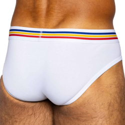 Bike Cotton Briefs - White