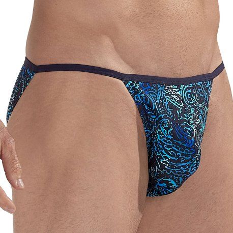 HOM Slip Tanga Funky Styles Bleu