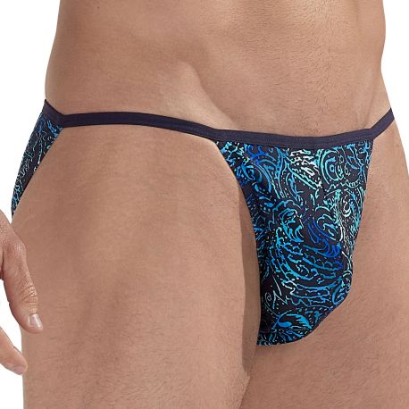 HOM Slip Tanga Funky Styles Bleu