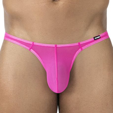 CUT4MEN String Brazilian SP4NDEX GLOW Mesh Rose Vif