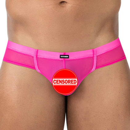 Slip Cheeky SP4NDEX GLOW Mesh Rose Vif CUT4MEN