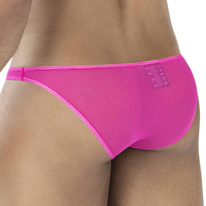Slip Bikini Bulge SP4NDEX GLOW Mesh Rose Vif CUT4MEN