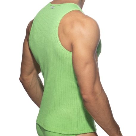Addicted Puff Tank Top - Lime