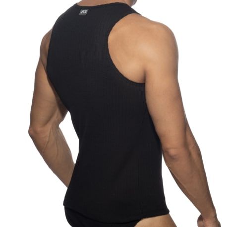 Addicted Puff Tank Top - Black