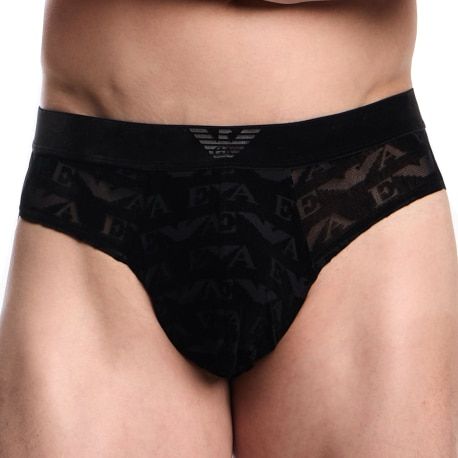 Emporio Armani Slip Jacquard Velvet Noir