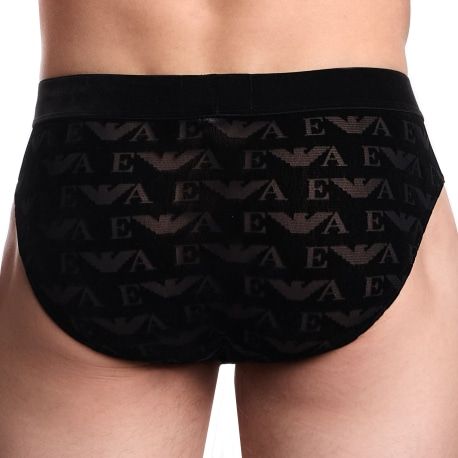 Emporio Armani Slip Jacquard Velvet Noir