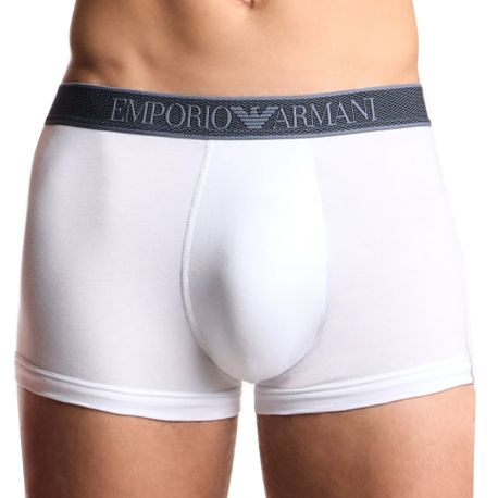 Emporio Armani Boxer Shiny Logoband Coton Blanc
