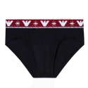 Emporio Armani Slip Holidays Jacquard Noir