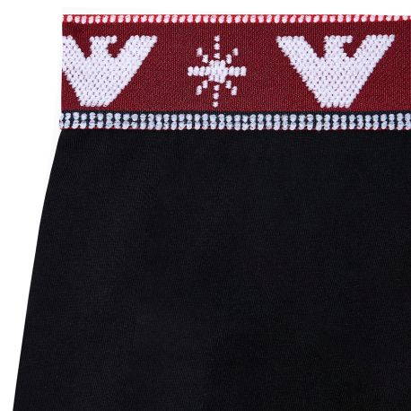 Emporio Armani Holidays Jacquard Boxer Briefs - Black