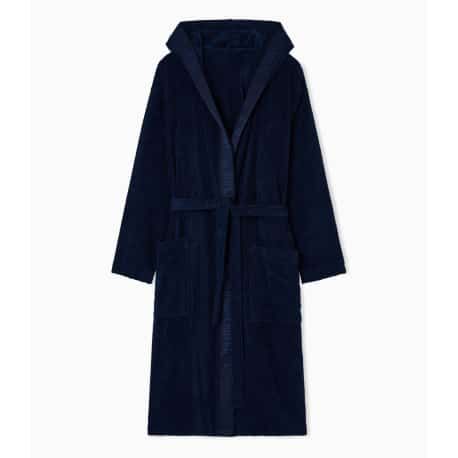 Emporio Armani Peignoir à Capuche Sponge Marine