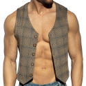 ES Collection Tweed Vest - Brown