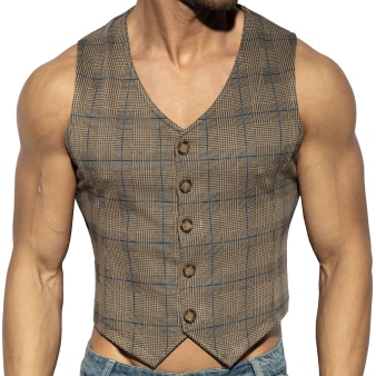 Gilet Tweed Marron ES Collection