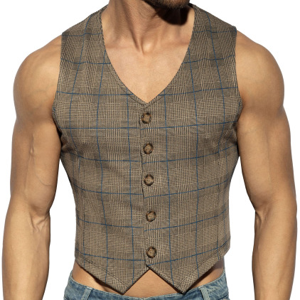 Gilet Tweed Marron ES Collection