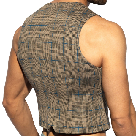 ES Collection Tweed Vest - Brown