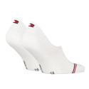 Tommy Hilfiger Lot de 2 Paires de Chaussettes Invisibles Tommy Jeans Blanches