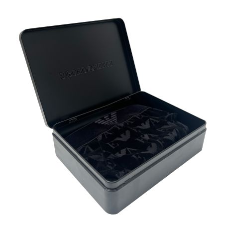 Emporio Armani Jacquard Velvet Briefs - Black