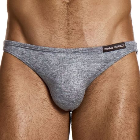 Modus Vivendi Slip Low Cut Mohair Gris Chiné