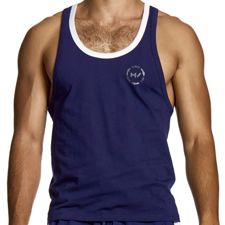 Modus Vivendi Athletic Cotton Tank Top - Navy