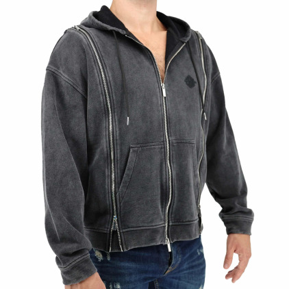 Veste à Capuche Darkroom Noire Breedwell