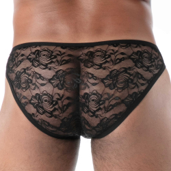 TOF Paris Fluid Lace Mini Briefs - Black
