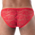 TOF Paris Fluid Lace Mini Briefs - Red