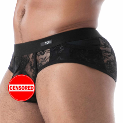 TOF Paris Fluid Lace Pocket Briefs - Black