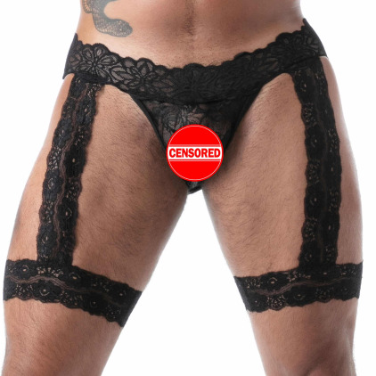 Jock Chaps en Dentelle Fluide Noir TOF Paris