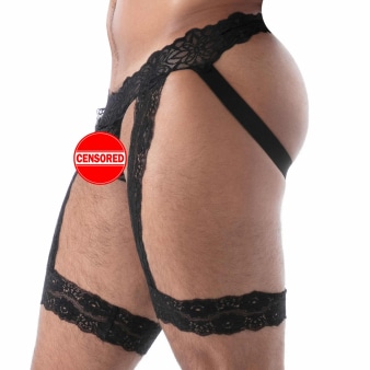 Jock Chaps en Dentelle Fluide Noir TOF Paris