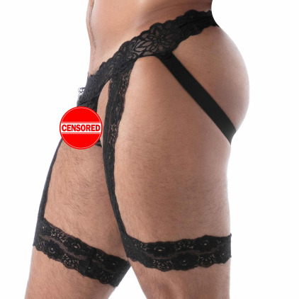 Jock Chaps en Dentelle Fluide Noir TOF Paris