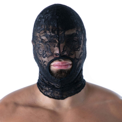 TOF Paris Fluid Lace Open Mouth Hood - Black