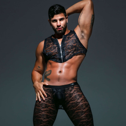 Crop Top Zippé Fluid Lace TOF Paris