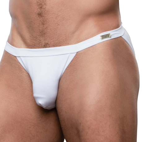 Andrew Christian Almost Naked "Sex" Bamboo Tanga Briefs - White