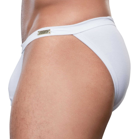 Andrew Christian Almost Naked "Sex" Bamboo Tanga Briefs - White