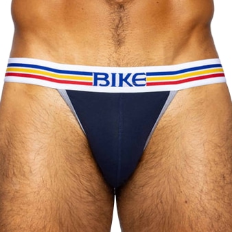 Slip Tanga Coton Bleu Marine Bike