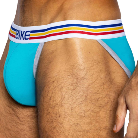 Bike Cotton Tanga Briefs - Aqua