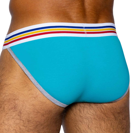 Bike Cotton Tanga Briefs - Aqua