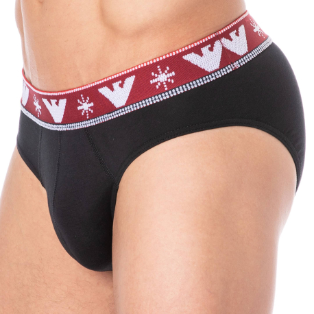 Emporio Armani Holidays Jacquard Briefs - Black