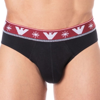Slip Holidays Jacquard Noir Emporio Armani