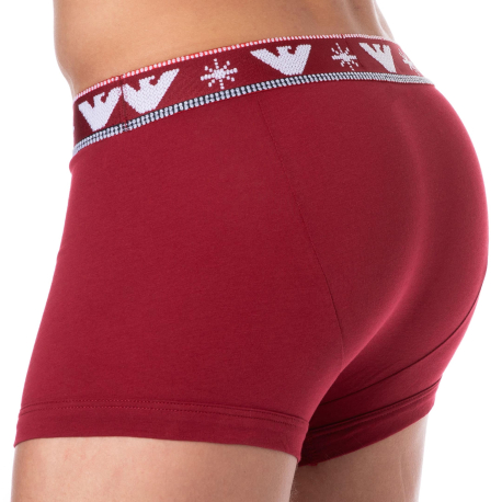 Emporio Armani Holidays Jacquard Boxer Briefs - Red