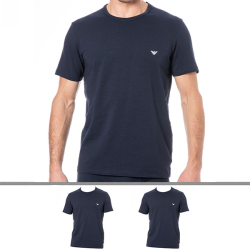 Lot de 2 T-Shirts Col Rond Core Logoband Bleu Marine