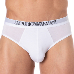 Emporio Armani 2-Pack Soft-Touch Bamboo Viscose Briefs - White